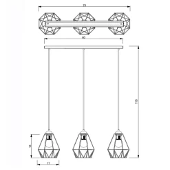Lampa wisząca BERGEN III 605