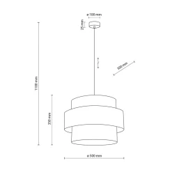 Lampa wisząca biała CALISTO 50 cm