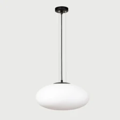 Lampa wisząca biało-czarna UFO 40 cm