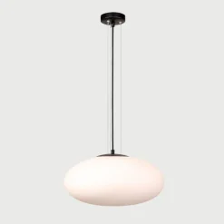 Lampa wisząca biało-czarna UFO 40 cm