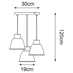 Lampa wisząca biały mat ORLO III