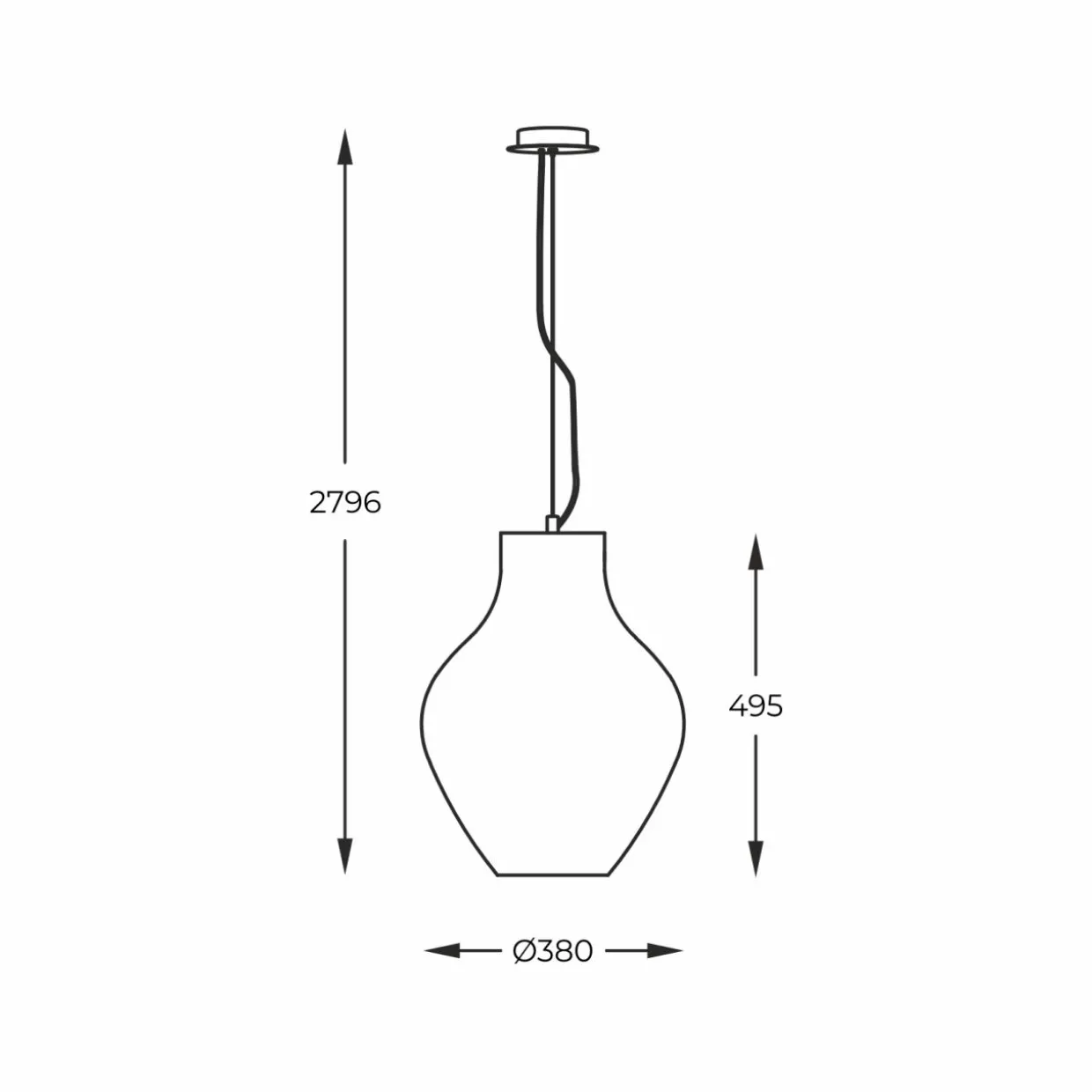 Lampa wisząca BRESSO P19066A-D38