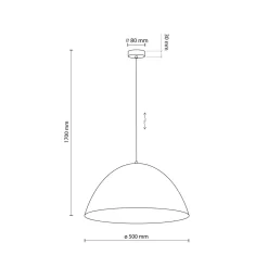 Lampa wisząca brązowa FARO