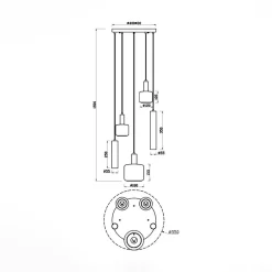 Lampa wisząca czarna MATARO