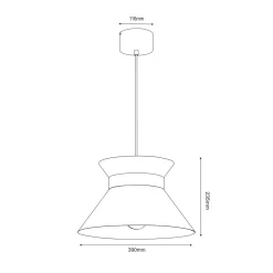 Lampa wisząca czarno-złota NORGE