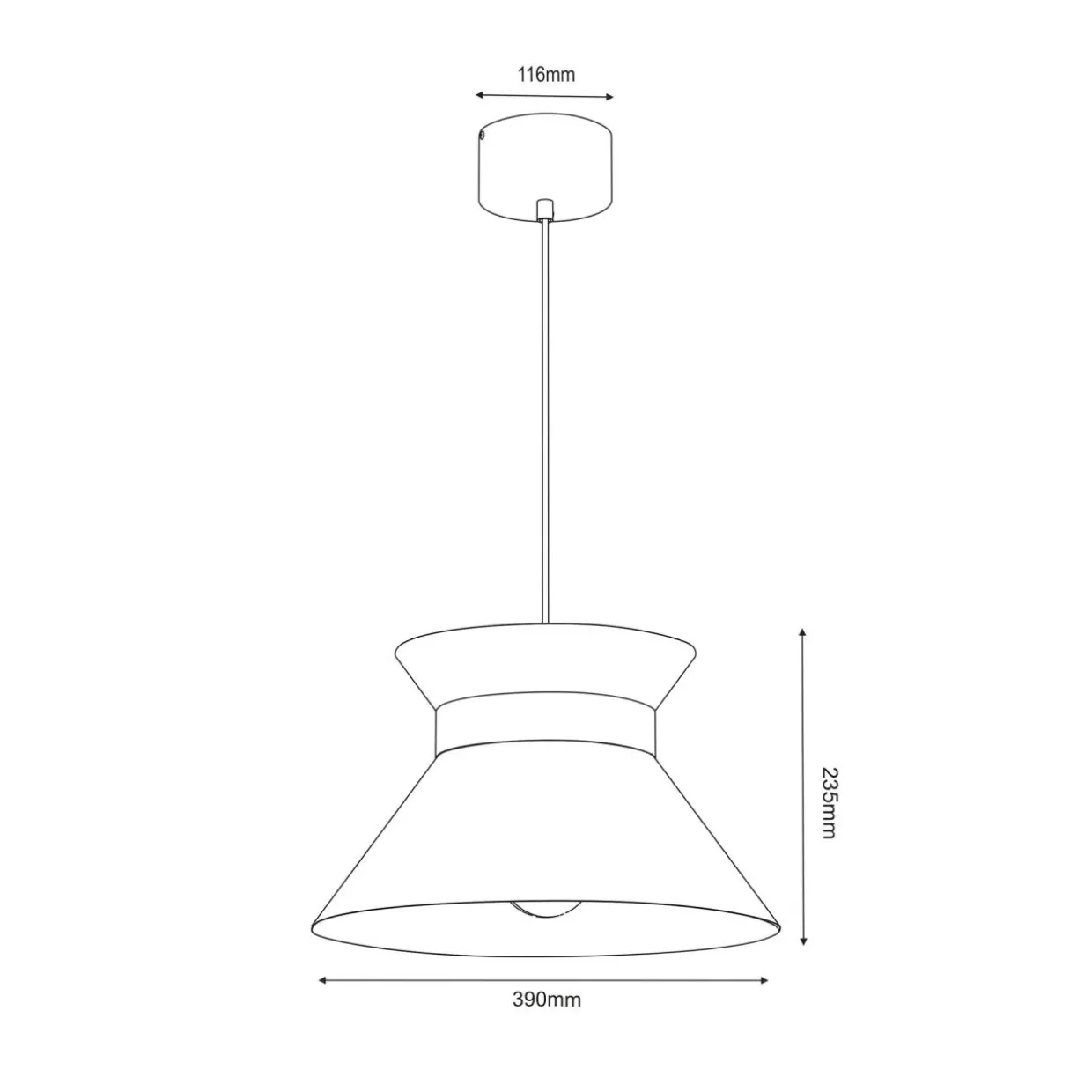 Lampa wisząca czarno-złota NORGE