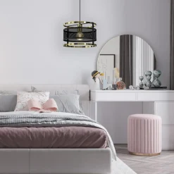 Lampa wisząca czarno-złota RIM