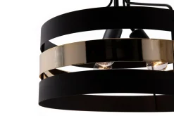 Lampa wisząca czarno-złota RUBY 43 cm