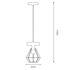 Lampa wisząca designerska VASTRA I