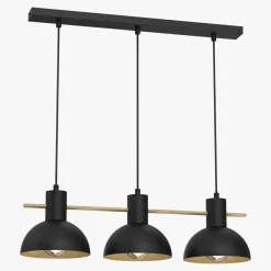 Lampa wisząca industrial czarno-złota ESTATE III