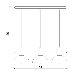 Lampa wisząca industrial czarno-złota ESTATE III