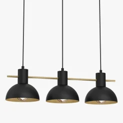 Lampa wisząca industrial czarno-złota ESTATE III