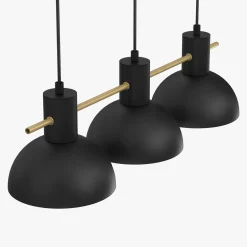 Lampa wisząca industrial czarno-złota ESTATE III