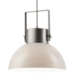 Lampa wisząca industrialna biała KIRA