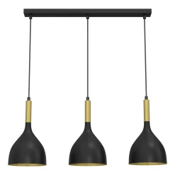 Lampa wisząca kielich czarno-złota NOAK III