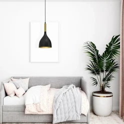 Lampa wisząca kielich czarno-złota NOAK I