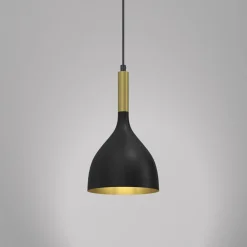 Lampa wisząca kielich czarno-złota NOAK I