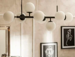 Lampa wisząca kule czarna MEFISTO 8