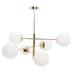 Lampa wisząca kule 6-punktowa złota AURORA