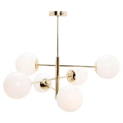 Lampa wisząca kule 6-punktowa złota AURORA