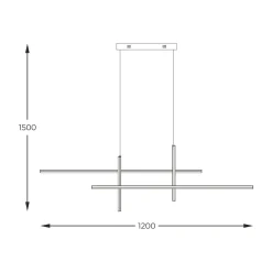 Lampa wisząca LED EDGE czarno-złota