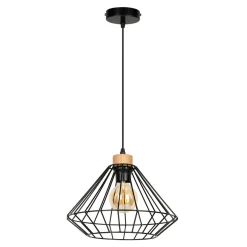 Lampa wisząca loftowa czarna OGLIO I 30 cm