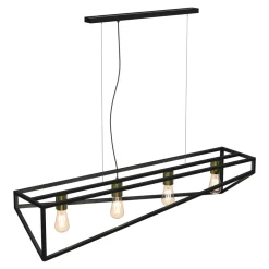 Lampa wisząca loftowa czarno-złota GOTE IV