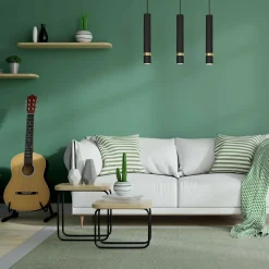 Lampa wisząca loftowa tuba czarno-złota RENO III