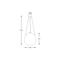 Lampa wisząca MOON P19066B-D38