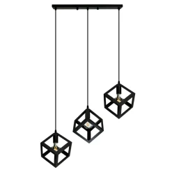 Lampa wisząca 3-punktowa czarna SWEDEN