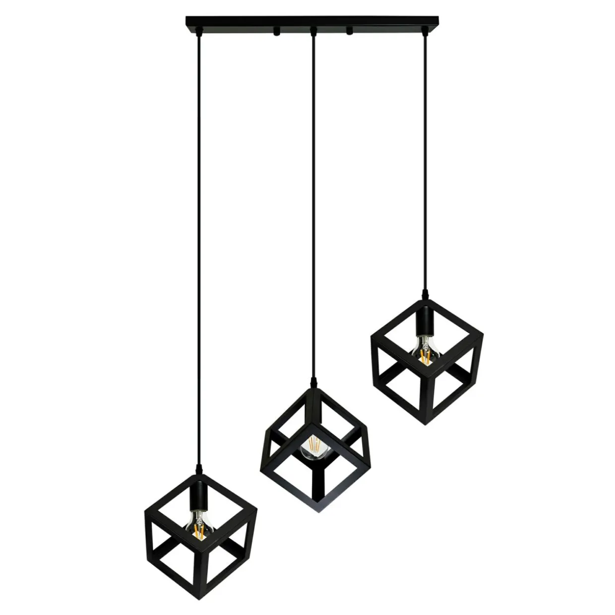 Lampa wisząca 3-punktowa czarna SWEDEN