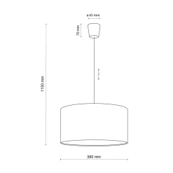 Lampa wisząca różowa RONDO KIDS