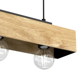 Lampa wisząca rustykalna drewniana MILUZA III