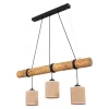 Lampa wisząca rustykalna sosna TRABO JUTE 3