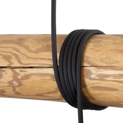 Lampa wisząca rustykalna sosna TRABO JUTE 3