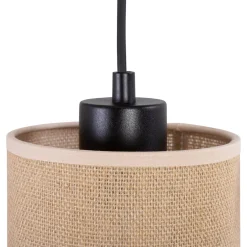 Lampa wisząca rustykalna sosna TRABO JUTE 3