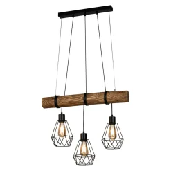 Lampa wisząca rustykalna sosna FORTADA 3