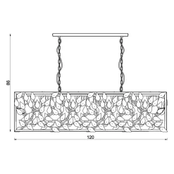 Lampa wisząca tytanowe złoto ARION V