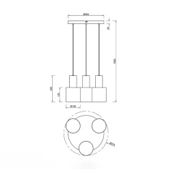 Lampa wisząca wielobarwna AGUDO 3