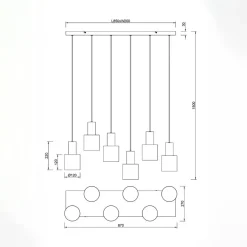 Lampa wisząca wielobarwna AGUDO 6