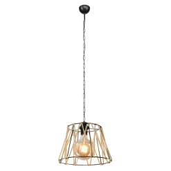 Lampa wisząca z jutowym abażurem EVREN 30 cm