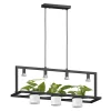 Lampa wisząca z osłonkami na rośliny czarna PLANTER