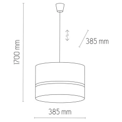 Lampa wisząca z rattanem biała PAGLIA 38,5 cm