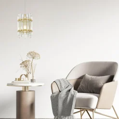 Lampa wisząca złota ALEXANDRIA 19 cm