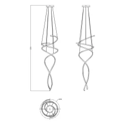 Lampa wisząca złota COCO na pilota