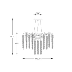 Lampa wisząca złota DIJON