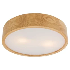 Lampa z oprawą w kolorze dębu - średnica 37 cm