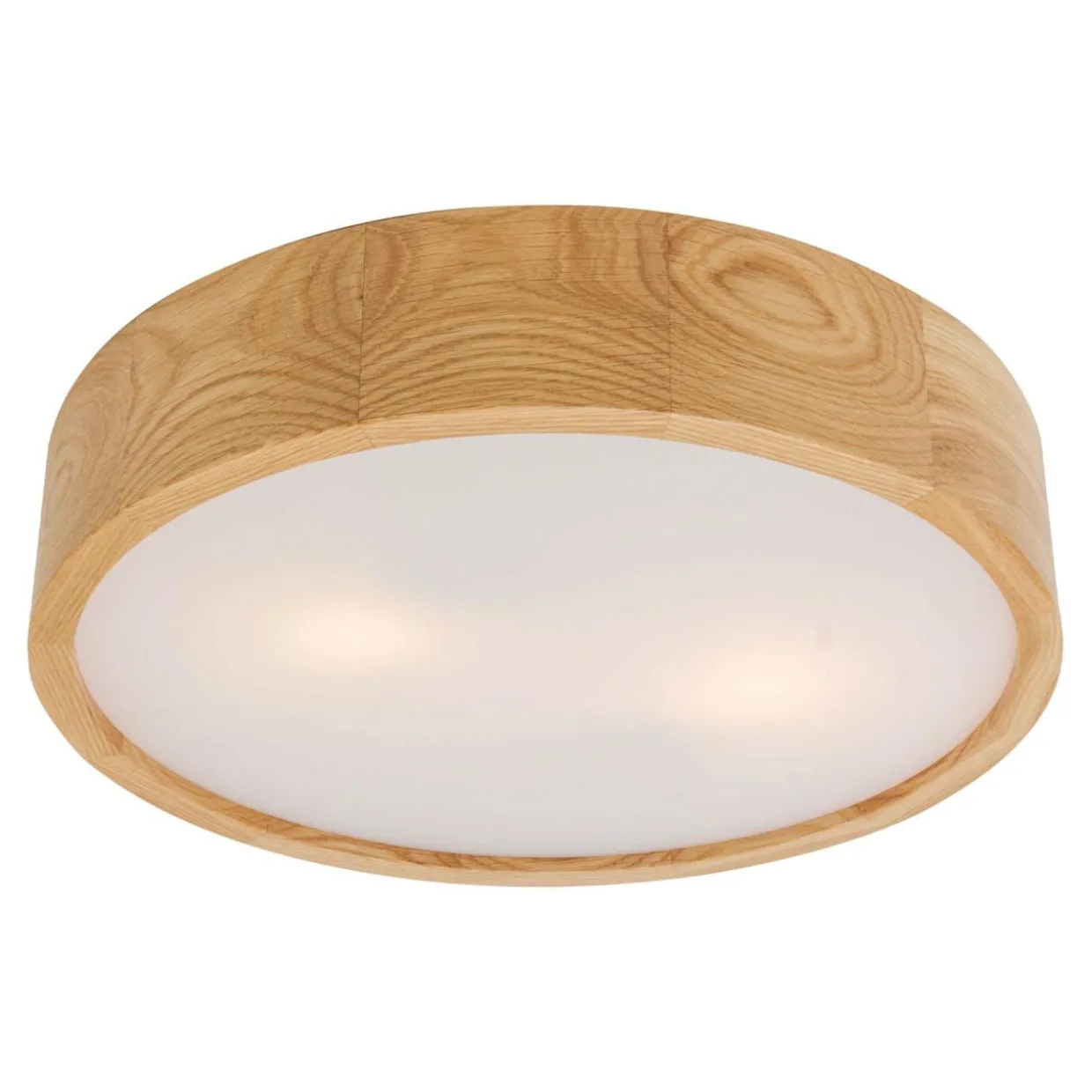 Lampa z oprawą w kolorze dębu - średnica 37 cm