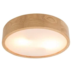 Lampa z oprawą w kolorze dębu - średnica 37 cm