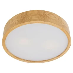 Lampa z oprawą w kolorze dębu - średnica 37 cm